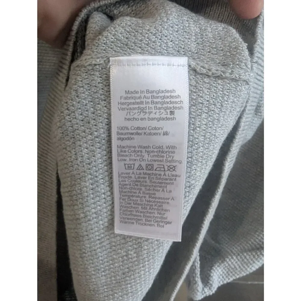 NWT J.Crew Factory Men's 100% Crewneck Sweater Gray Size L CD617